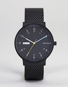 Часы с сетчатым ремешком Skagen SKW6456 Ancher - Черный