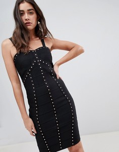 Бандажное платье с заклепками New Look - Черный