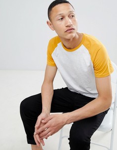 Желтая футболка колор блок классического кроя Burton Menswear - Золотой