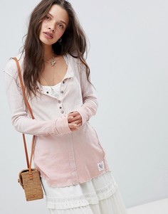 Топ хенли Free People Cozy Up - Розовый