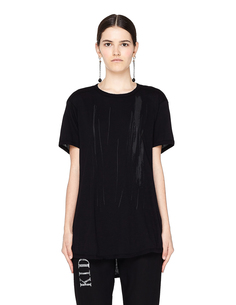 Черная футболка с принтом Ann Demeulemeester