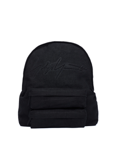 Льняной рюкзак с логотипом Yohji Yamamoto