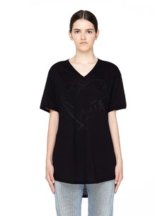 Черная футболка с принтом Ann Demeulemeester