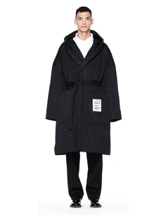 Черное утепленное пальто Vetements