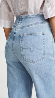 AG The Etta Waistless Wide Leg Cropped Jeans