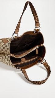 What Goes Around Comes Around Gucci Canvas Bamboo Bar Tote Bag