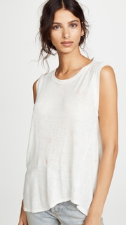 LNA Mora Marble Linen Muscle Tank