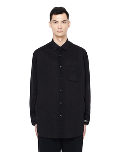 Черная рубашка на пуговицах Yohji Yamamoto
