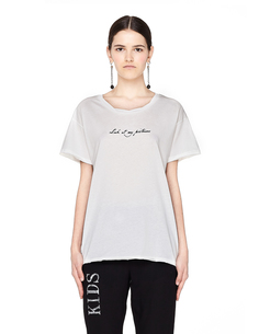 Белая футболка с принтом Ann Demeulemeester