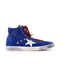 Высокие синие кеды из замши Golden Goose