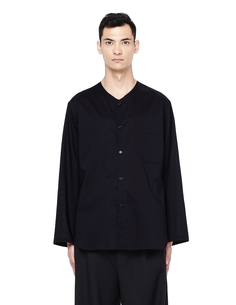 Черная хлопковая рубашка Yohji Yamamoto
