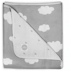 Муслиновое одеяло 120х120см, Clouds Grey (Серые облака) Jollein