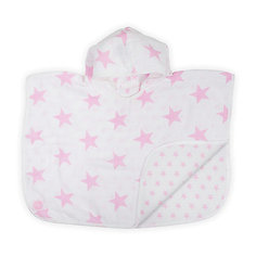 Муслиновое полотенце-пончо 45х60 см, Jollein, Little star pink