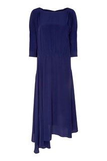 Синее платье из шелка Prada