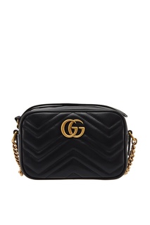 Черная мини-сумка GG Marmont Gucci