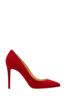 Красные замшевые туфли Pigalle 100 Christian Louboutin