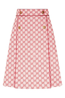 Хлопковая юбка с монограммами Gucci