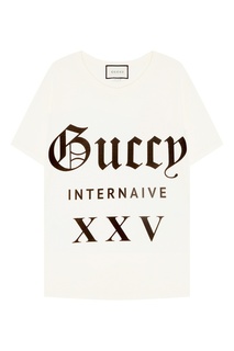 Хлопковая футболка с логотипом Gucci