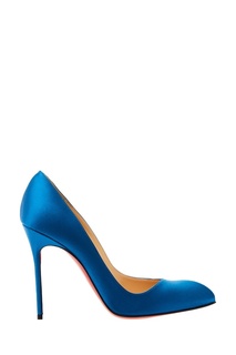 Синие туфли шелковой отделкой Corneille 100 Christian Louboutin