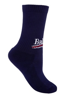 Синие носки из хлопка с логотипом Balenciaga
