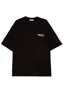 Черная футболка с логотипом Balenciaga