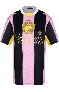 Футболка с принтом и логотипом бренда Versace