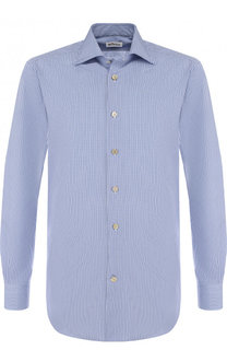Хлопковая сорочка с воротником кент Kiton