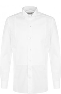 Хлопковая сорочка с воротником бабочка Ermenegildo Zegna