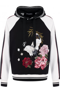Хлопковое худи с вышивкой Dolce &amp; Gabbana
