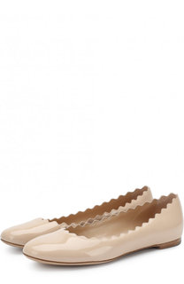 Лаковые балетки Lauren с фигурным вырезом Chloé