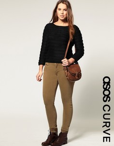 Джинсы скинни ASOS CURVE - Бежевый