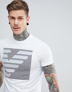 Белая футболка с круглым вырезом и логотипом Emporio Armani - Белый
