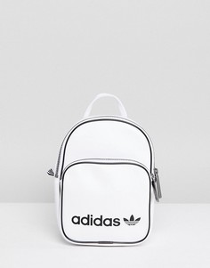 Маленький белый кожаный рюкзак adidas Originals - Белый
