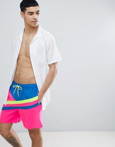 Шорты для плавания средней длины со вставками ASOS DESIGN - Мульти