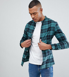 Рубашка скинни в клетку ASOS DESIGN Тall - Зеленый