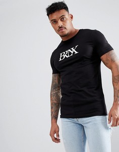 Обтягивающая футболка с принтом ASOS DESIGN - Черный