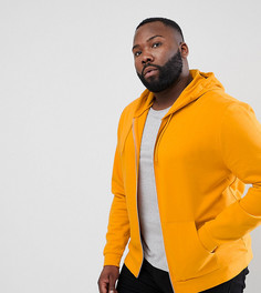 Желтый худи на молнии ASOS DESIGN Plus - Желтый