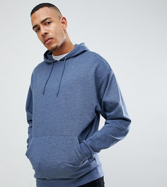 Темный меланжевый оversize-худи ASOS DESIGN Tall - Темно-синий