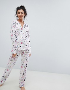 Пижама с принтом из 100% модала ASOS DESIGN - Мульти