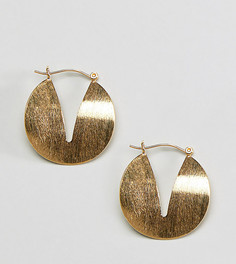 Серебряные серьги-кольца ASOS DESIGN - Золотой