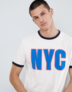 Свободная футболка с принтом ASOS DESIGN - Белый