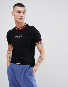 Обтягивающая футболка с принтом ASOS DESIGN - Черный