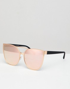 Солнцезащитные очки oversize кошачий глаз Quay Australia - Розовый