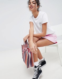 Футболка с сердечком ASOS DESIGN - Белый