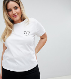Футболка с принтом ASOS DESIGN Curve - Белый