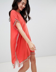 Платье А-силуэта с отделкой QED London - Красный