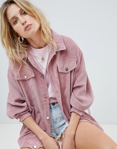 Легкая вельветовая куртка PrettyLittleThing - Розовый