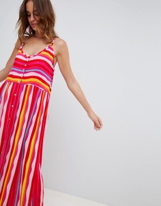 Пляжное платье макси в полоску Vero Moda - Мульти