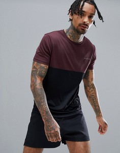 Футболка из быстросохнущей ткани с контрастной вставкой ASOS 4505 - Красный