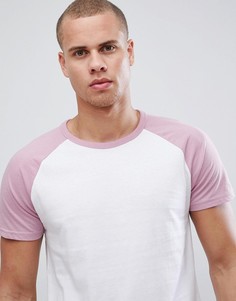 Розовая футболка с рукавами реглан Burton Menswear - Розовый